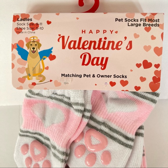 NWT | Matching Dog & Owner Socks Pink/white - Picture 4 of 5